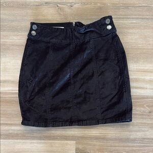 Free People Black Pencil Mini Skirt Casual